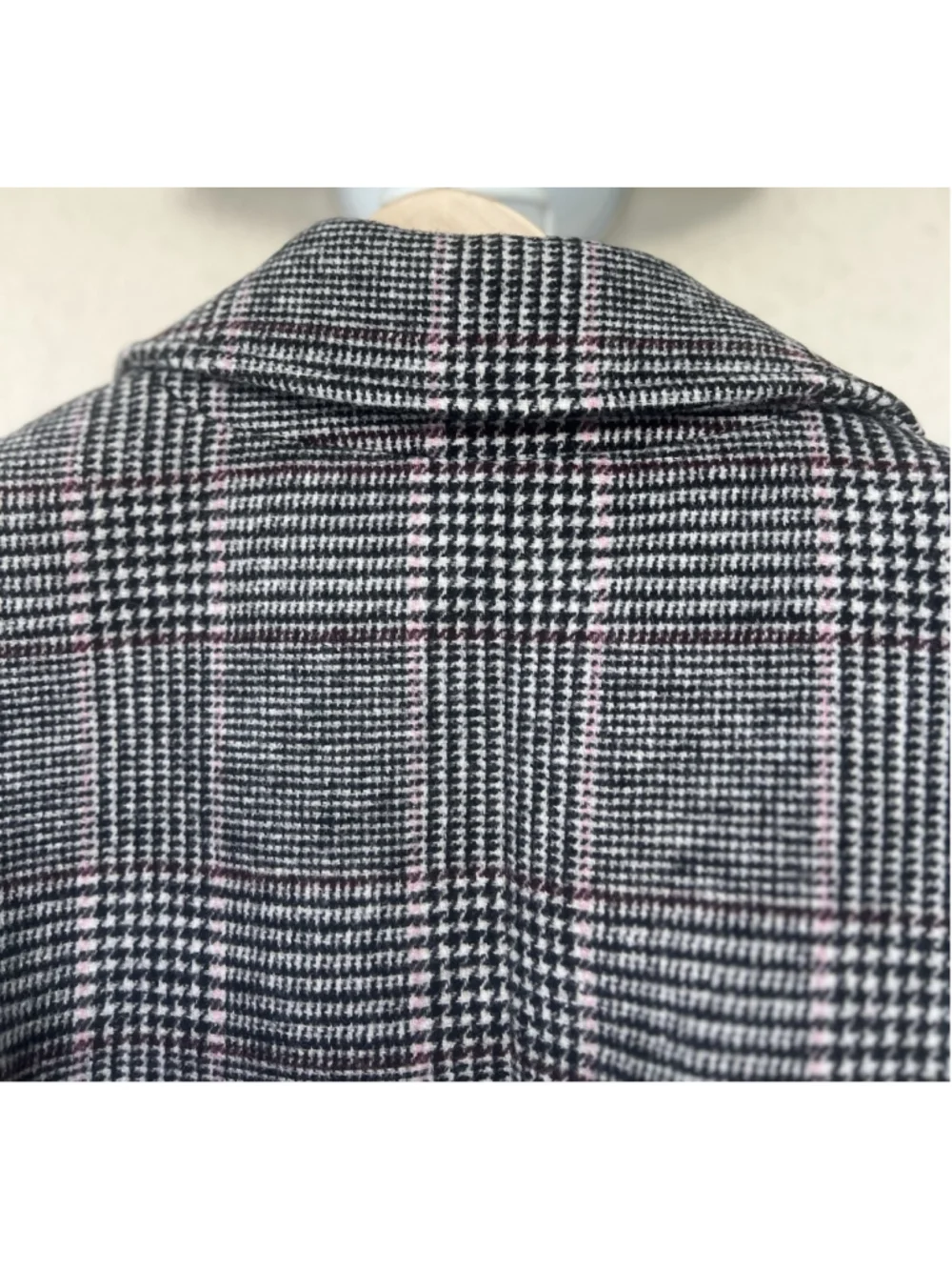 Kate Spade New York Plaid Wool Blend Belted Overcoat M Preppy Academia Office